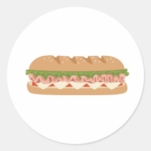 Sticker Rond Sous-sandwich