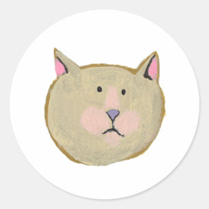 Sticker Rond Soutenez l'oiseau humain de poissons de lapin de