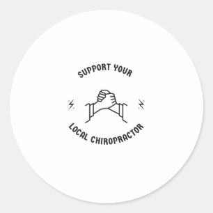 Sticker Rond Soutenez votre chiropraticien local