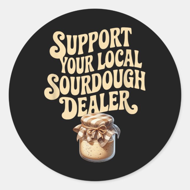 Sticker Rond Soutenez Votre Concessionnaire De Pain D'Origine L (Devant)