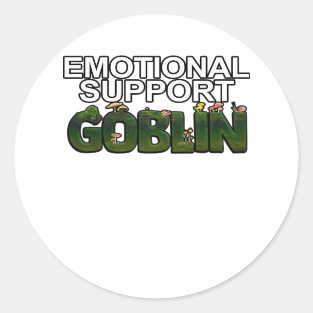 Sticker Rond Soutenir Goblin Classique (Devant)