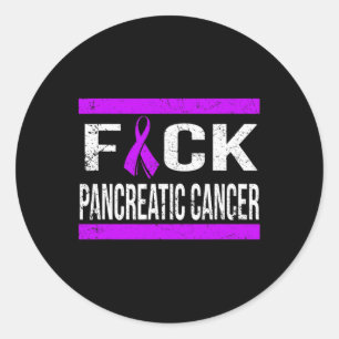 STICKER ROND SOUTENIR LA SENSIBILISATION AU CANCER PANCRÉATIQUE