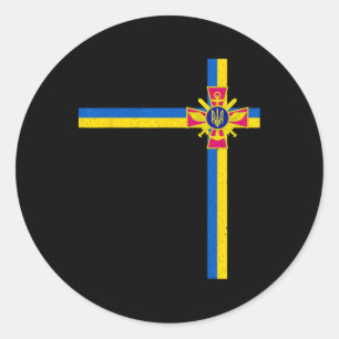 Sticker Rond Soutenir le président ukrainien Zelensky disant Uk