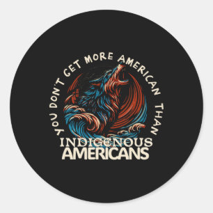 Sticker Rond Soutenir les Amérindiens