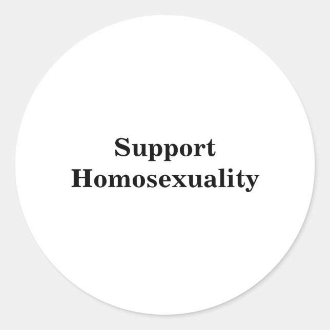 Sticker Rond Soutenir l'homosexualité (Devant)