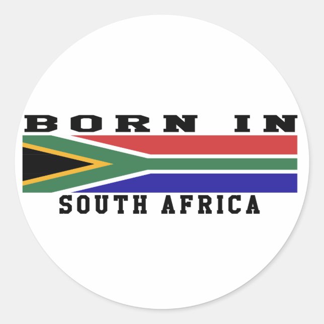 Sticker Rond Soutenu en Afrique du Sud (Devant)