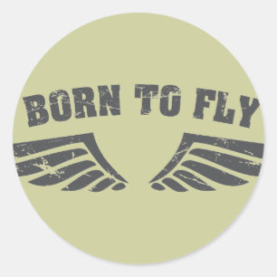 Sticker Rond Soutenu pour piloter des ailes