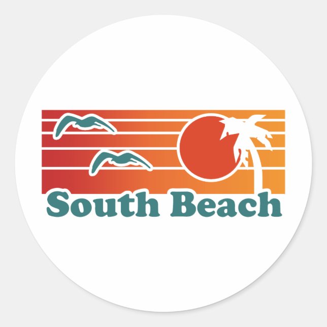 Sticker Rond South Beach (Devant)