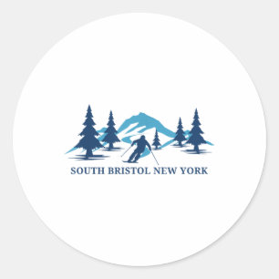Sticker Rond South Bristol New York Ski Resort _1