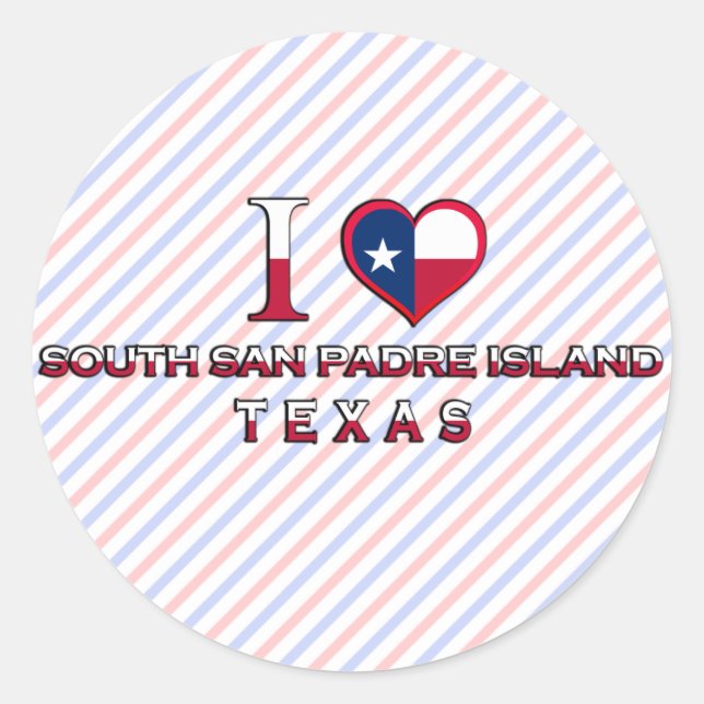 Sticker Rond South San Padre Island, Texas (Devant)