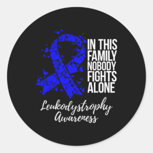 Sticker Rond Soutien à la famille Blue Ribbon Leukodystrophy Aw