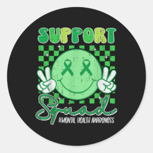 Sticker Rond Soutien à la sensibilisation en santé mentale Équi