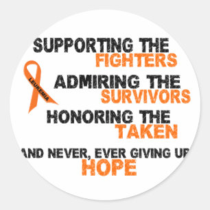 Sticker Rond Soutien Admirer Honorer 3 LEUKEMIA
