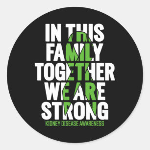 Sticker Rond Soutien aux maladies du rein - Famille Maladie du