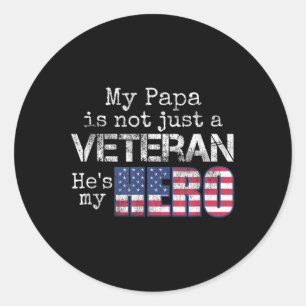 Sticker Rond Soutien aux vétérans de la famille militaire Mon P