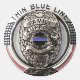 Sticker Rond Soutien de la police