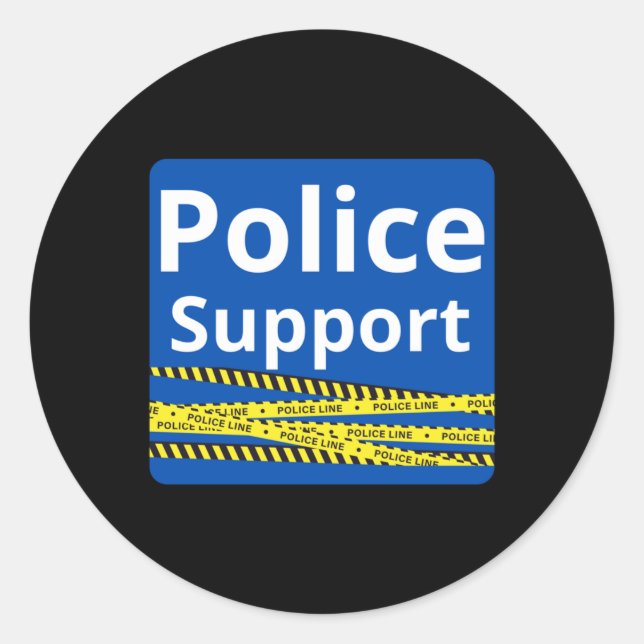Sticker Rond Soutien de la police (Devant)