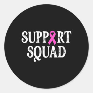 Sticker Rond Soutien de l'équipe Cancer du sein - Défenseur du