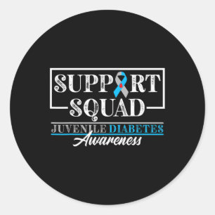 Sticker Rond Soutien de l'équipe de sensibilisation I Jeune T1d