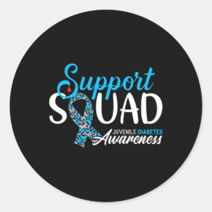 Sticker Rond Soutien de l'équipe de sensibilisation I Jeune T1d