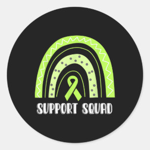 Sticker Rond Soutien de l'équipe Rainbow Ribbon pour la santé m
