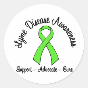 Sticker Rond Soutien de sensibilisation à la maladie de Lyme Av