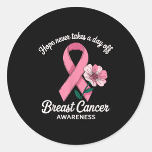 Sticker Rond Soutien de sensibilisation au cancer du sein Hope