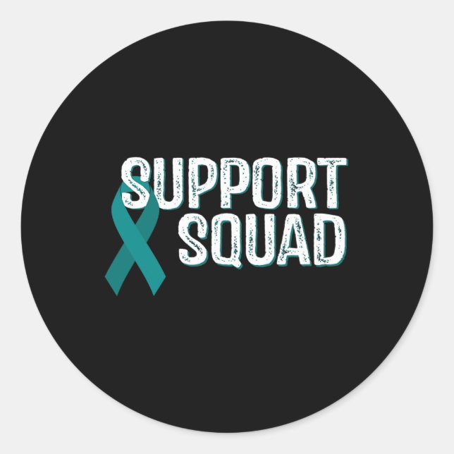 Sticker Rond Soutien de sensibilisation aux troubles post-traum (Devant)