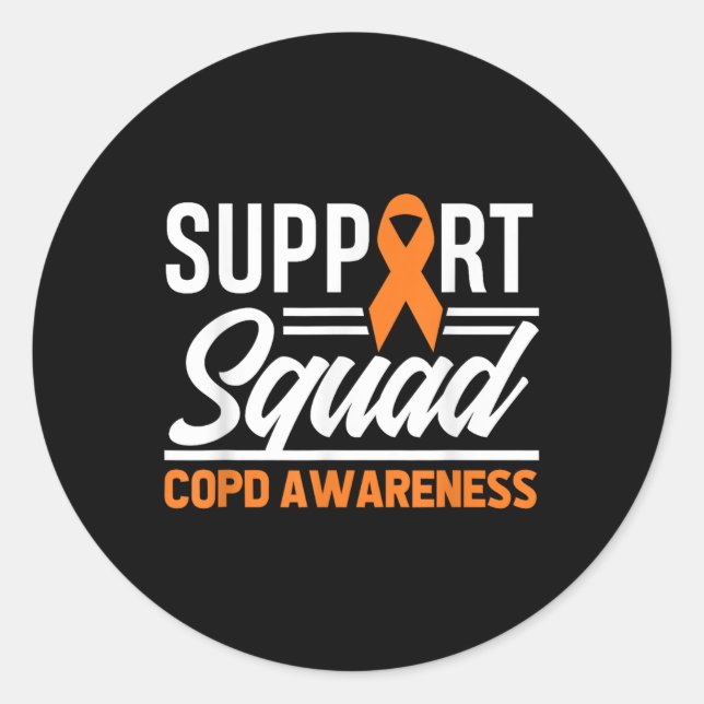 Sticker Rond Soutien du guerrier du copd Escadron Sensibilisati (Devant)