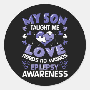 Sticker Rond Soutien Epilepsie - Fils de sensibilisation épilep