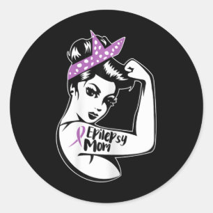Sticker Rond Soutien Épilepsie - Sensibilisation à l'Épilepsie