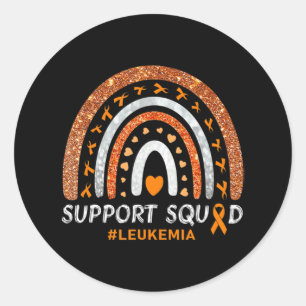 Sticker Rond Soutien Escadrille Leucémie Sensibilisation Arc-en