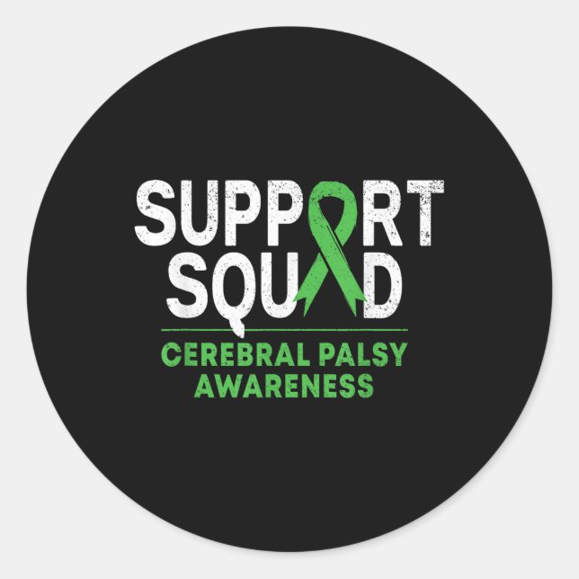 Sticker Rond Soutien Escadron Cérébral Mois de sensibilisation  (Devant)