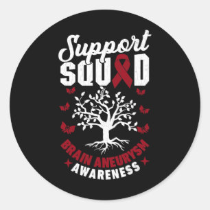 Sticker Rond Soutien Escadron Cerveau Aneurie Sensibilisation S