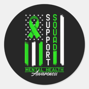 Sticker Rond Soutien Escadron de la santé mentale Sensibilisati