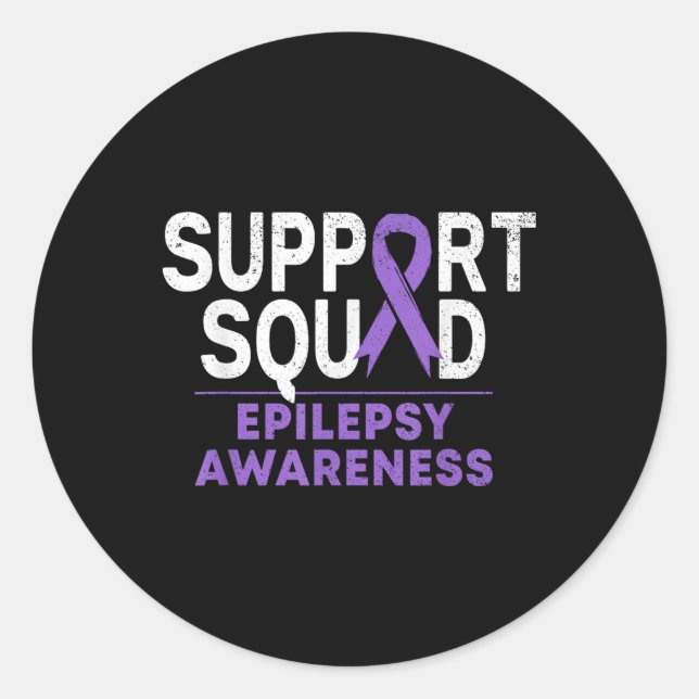 Sticker Rond Soutien Escadron Epilepsie Sensibilisation Mois Fa (Devant)