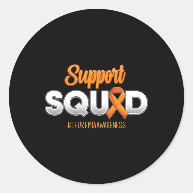Sticker Rond Soutien Escadron Leucémie Lutte pour (Devant)