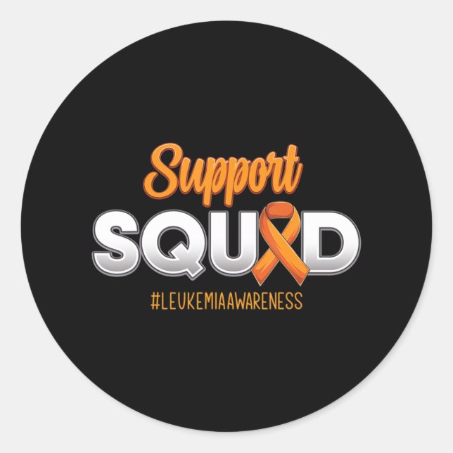 Sticker Rond Soutien Escadron Leucémie Lutte pour (Devant)
