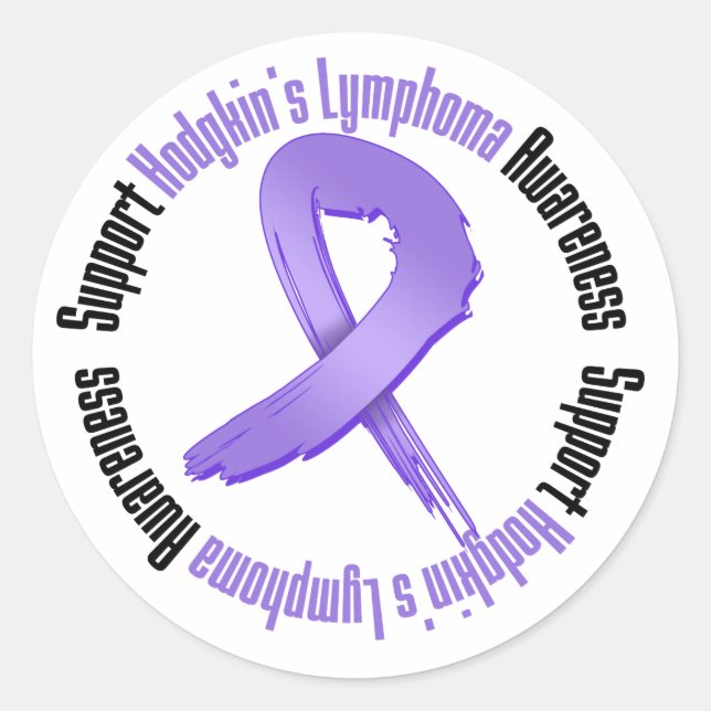 Sticker Rond Soutien Hodgkins Lymphoma Sensibilisation (Devant)
