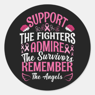 Sticker Rond Soutien Les Combattants Admirent Survivaces Se Sou