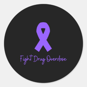 Sticker Rond Soutien Lutter Contre La Surdose De Drogue Sensibi