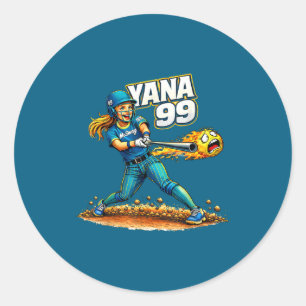 Sticker Rond Soutien Moswag Yana 99 Softball