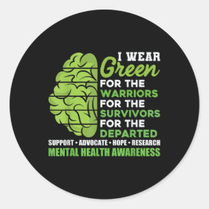 Sticker Rond Soutien motivationnel Santé mentale inspirante A