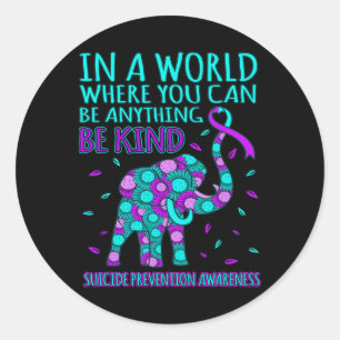 Sticker Rond Soutien pour la sensibilisation à la prévention du