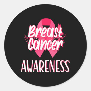 Sticker Rond Soutien Squad Cancer du Sein - En Octobre Nous Por