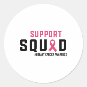 Sticker Rond Soutien Squad Sensibilisation au cancer du sein Ru