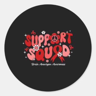 Sticker Rond Soutien super Escadron Cerveau Aneurie Sensibilisa
