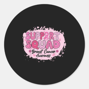 Sticker Rond Soutien super Squad Sensibilisation au cancer du s