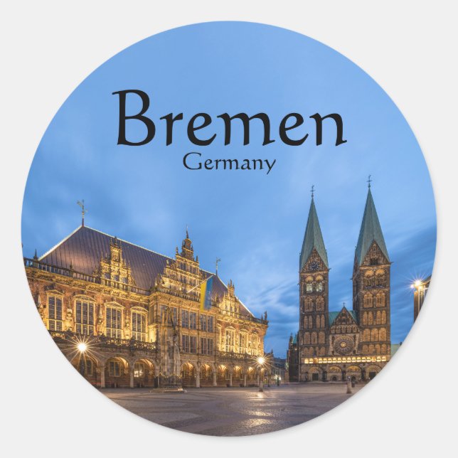 Sticker Rond Souvenir de Brême (Devant)