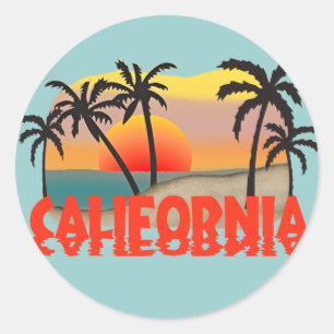 Sticker Rond Souvenir de Californie